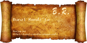 Bunzl Renáta névjegykártya